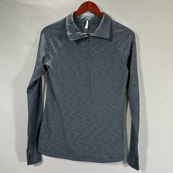 Under Armour Top Kids Medium 1/4 Zip Cold Gear Long Sleeve Fleece Lined Gray - Picture 1 of 9